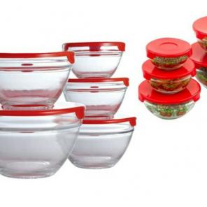 Storage Bowl Sets with Plastic Lids