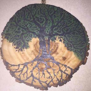 Tree of Life on Wood Slice