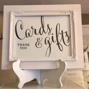 Custom wedding sign - white