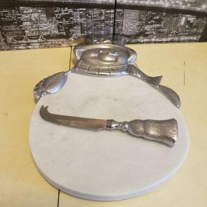 LENOX YULETIDE METAL SERVEWARE SNOWMAN