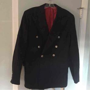 Vintage Blk Wool Sports Jacket, 40R