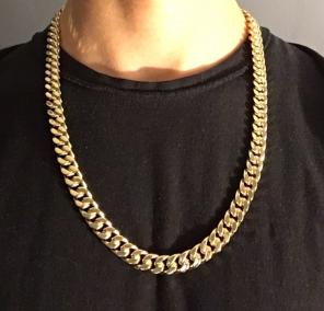 Gold Chain 14k Gold Cuban 24in 10mm