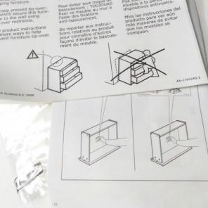 1set Wall anchors for tip-over restraint