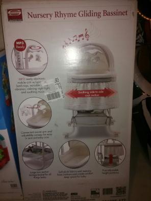 SIMMONS GLIDING BASSINET• NEVER USED