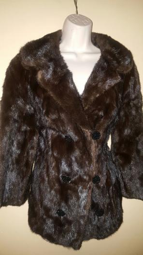Mink Fur womens jacket coat 8 10 vintage