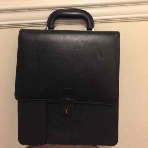 Faux leather accordion purse/briefcase
