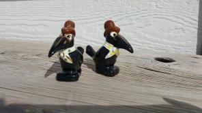 Vintage Black Bird S & P Shakers