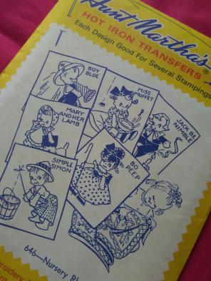 Nursery Rhyme Embroidery Hot Transfers