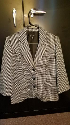 Black and white Short coat