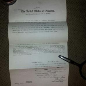 Rare Land-Grant Signed by President Taft