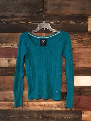 Teal American Eagle Sweater