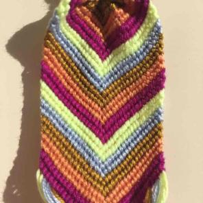 Chevron Macrame Colorful Keychain
