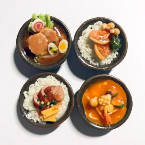 New 4 Japanese Bowl Set Miniature
