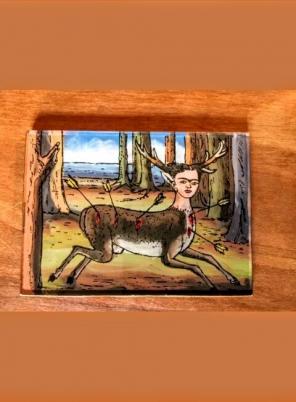 Frida Kahlo Handpainted Mirror
