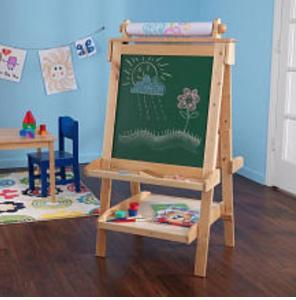 Wooden kids easel
