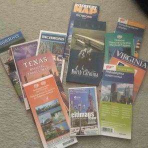 12 ASSORTED ROAD MAPS