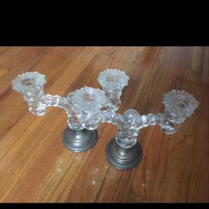Two Crystal Candelabrums