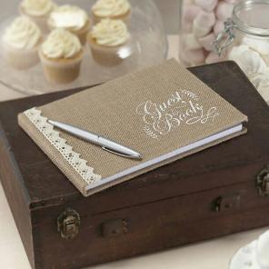 Bridal Burlap Guest Book