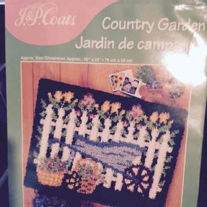 Latch Hook Rug Kit. Country Garden