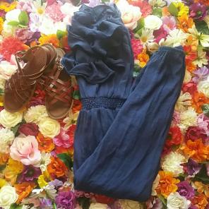 Navy Blue Ruffle Jumper