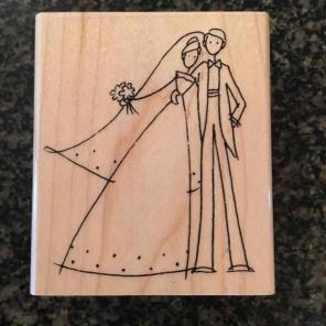 Bride & Groom Wedding Stamp