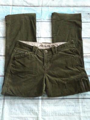 Womens Eddie Bauer Army Green Corduroys