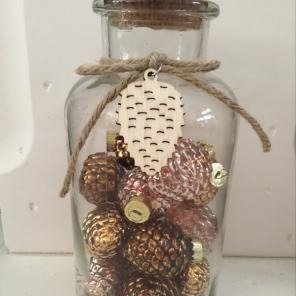 Glass Acorn Bottle
