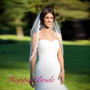 Gorgeous cathedral Length Lace Edge Veil