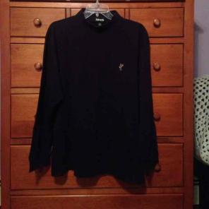 Ashworth sz XL MEN navy blue mock turtle