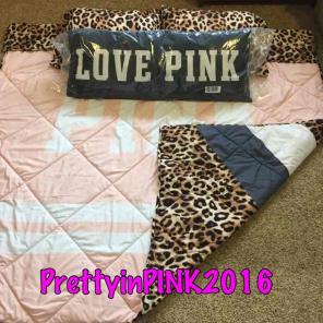 VS PINK LEOPARD BED IN BAG BODY PILLOW