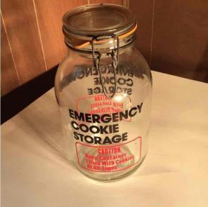 Carlton Glass Cookie jar large glass