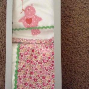 Elegant Baby burp cloth & bib pink $20