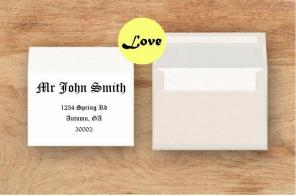 100 Custom Calligraphy Wedding Envelope