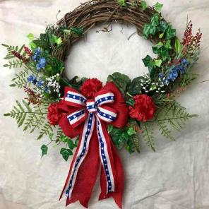 4th of July Patriotic Wreath Decor