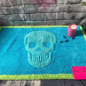 Betsey Johnson Blue Lime Large Bath Rug