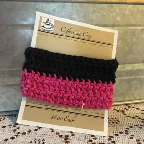 Coffee cup cozy handmade crochet