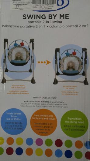 GRACO SWING BY ME PORTABLE SWING