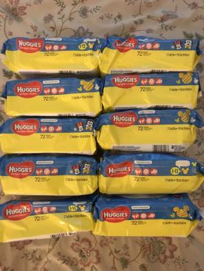10 Soft Packs Of Huggies 720 Wipes