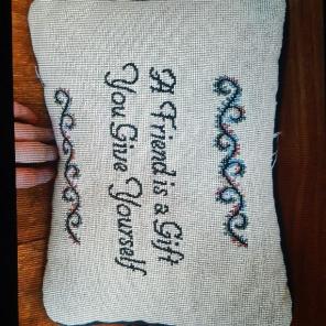 Tapestry handmade pillow friendship gift