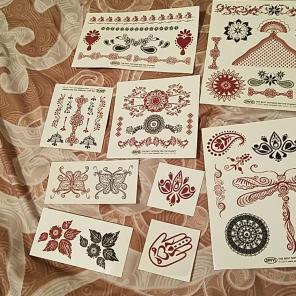 Set of temporary tattoos