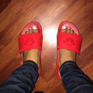 Red Versace slides