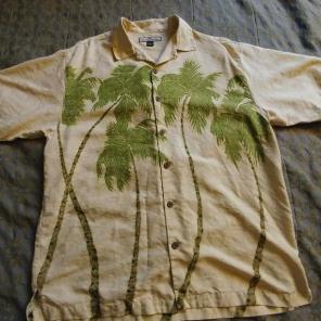 100% Silk Tommy Bahama Floral Camp Shirt
