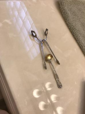 2 Vintage Sterling Silver Sugar Utencils