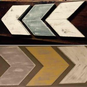 Wooden Chevron Wall Art