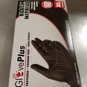 Xlg Black nitrile gloves LATEX free