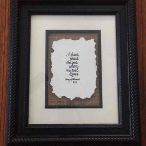 Custom Scripture Framed