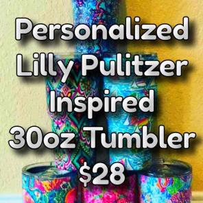 Personalized Lilly Pulitzer Tumbler