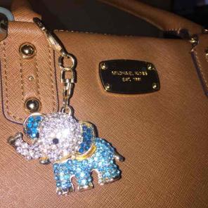 Jeweled elephant purse accessory