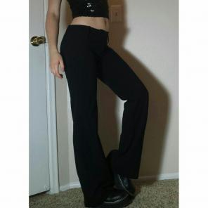 Black bell bottom pants
