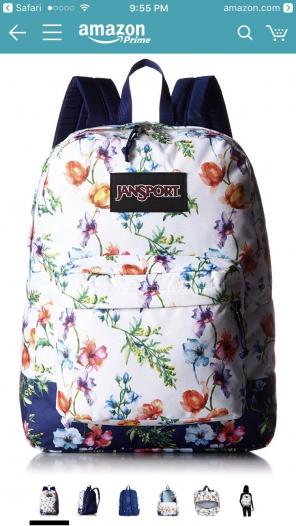 Floral Jansport Bag